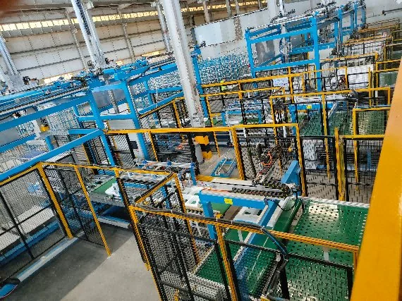 Automatic EPS appliance packaging line with molding machine and material handling area